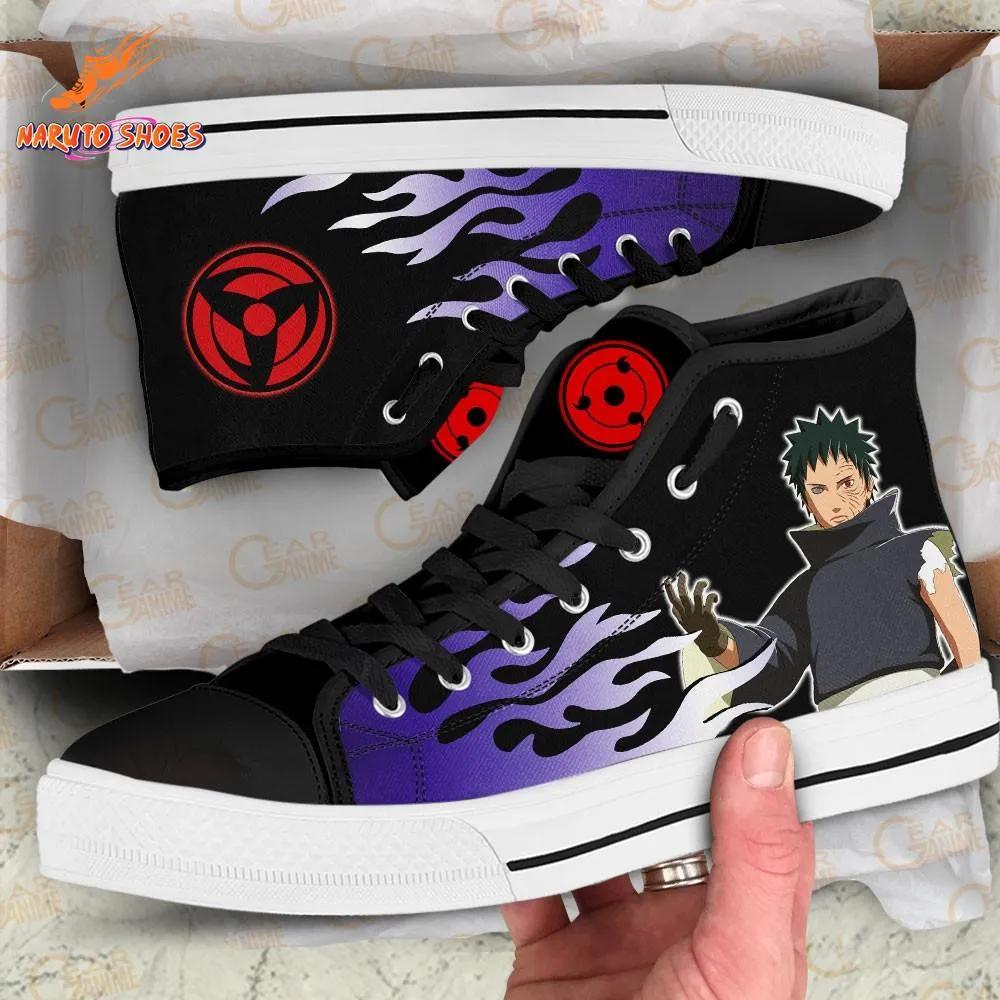 Mangekyo Sharingan Purple Flame Obito High Top Canvas Shoes Mangekyo Sharingan Purple Flame Obito High Top Canvas Shoes