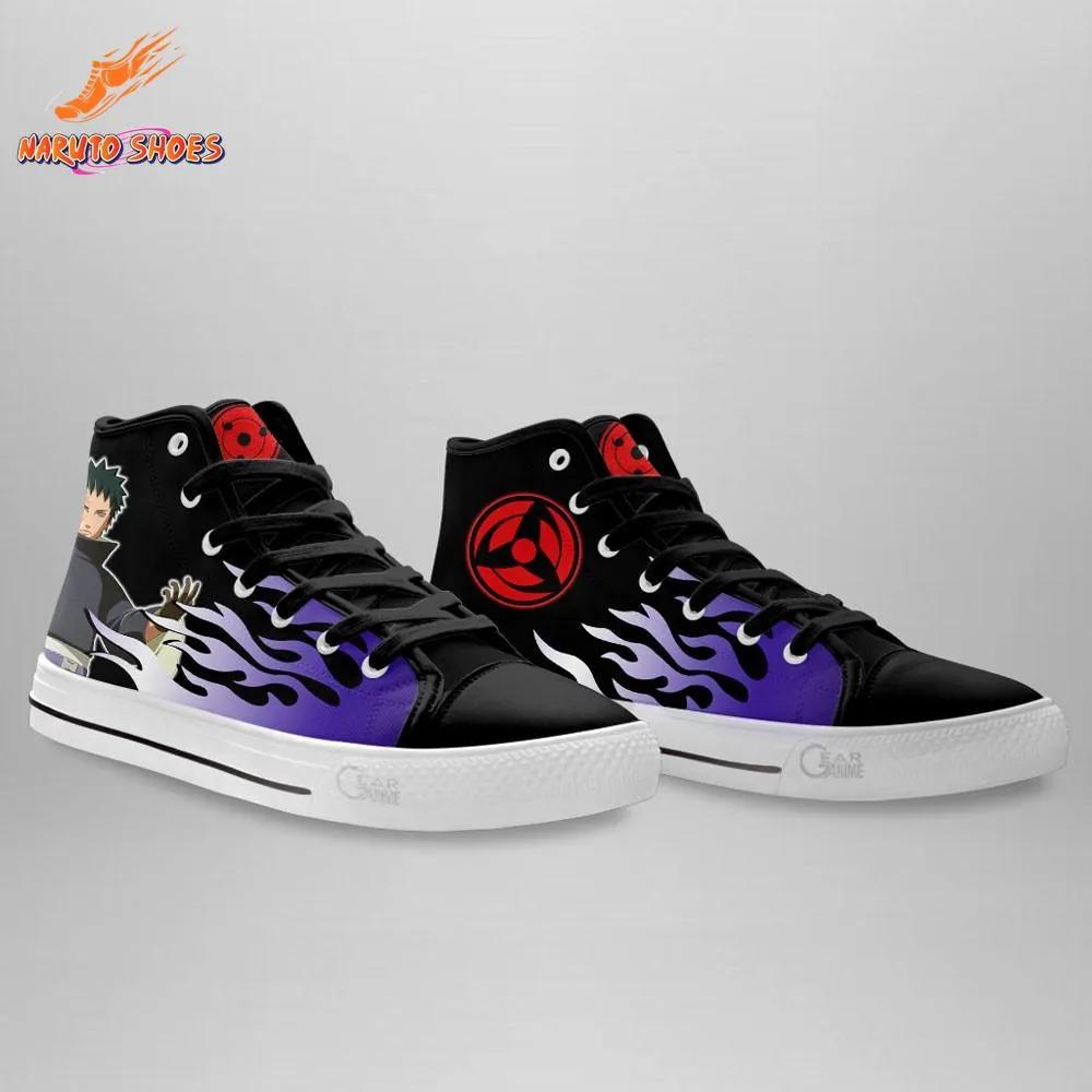 Mangekyo Sharingan Purple Flame Obito High Top Canvas Shoes Mangekyo Sharingan Purple Flame Obito High Top Canvas Shoes