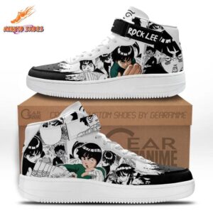 Rock Lee Taijutsu Manga AF1 High Top Shoes Shinobi Edition