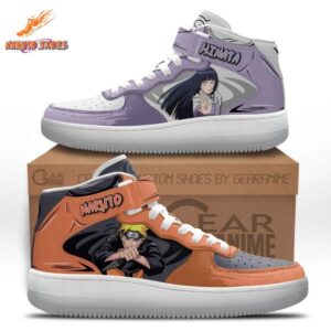 Naruto and Hinata Couple Hinata Shoes – AF1 High Tops for Anime Gifts