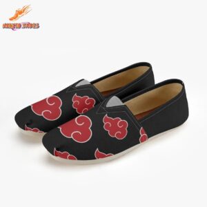 Akatsuki Red Cloud Tomu Canvas Shoes – Legendary Ninja Slip-On Style
