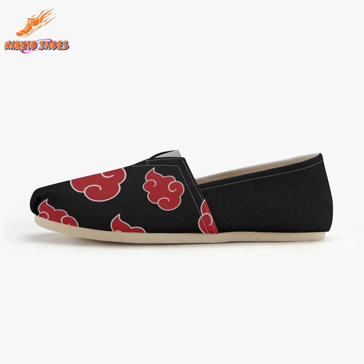 Akatsuki Red Cloud Tomu Canvas Shoes – Legendary Ninja Slip-On Style Akatsuki Red Cloud Tomu Canvas Shoes – Legendary Ninja Slip-On Style