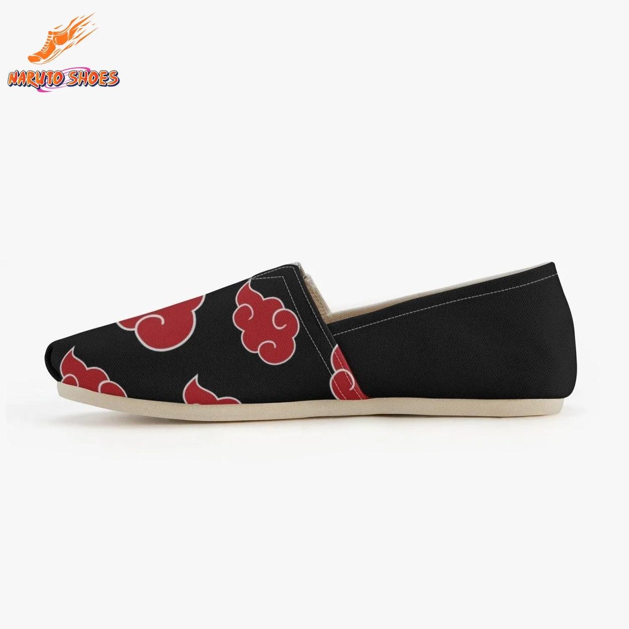 Akatsuki Red Cloud Tomu Canvas Shoes – Legendary Ninja Slip-On Style Akatsuki Red Cloud Tomu Canvas Shoes – Legendary Ninja Slip-On Style