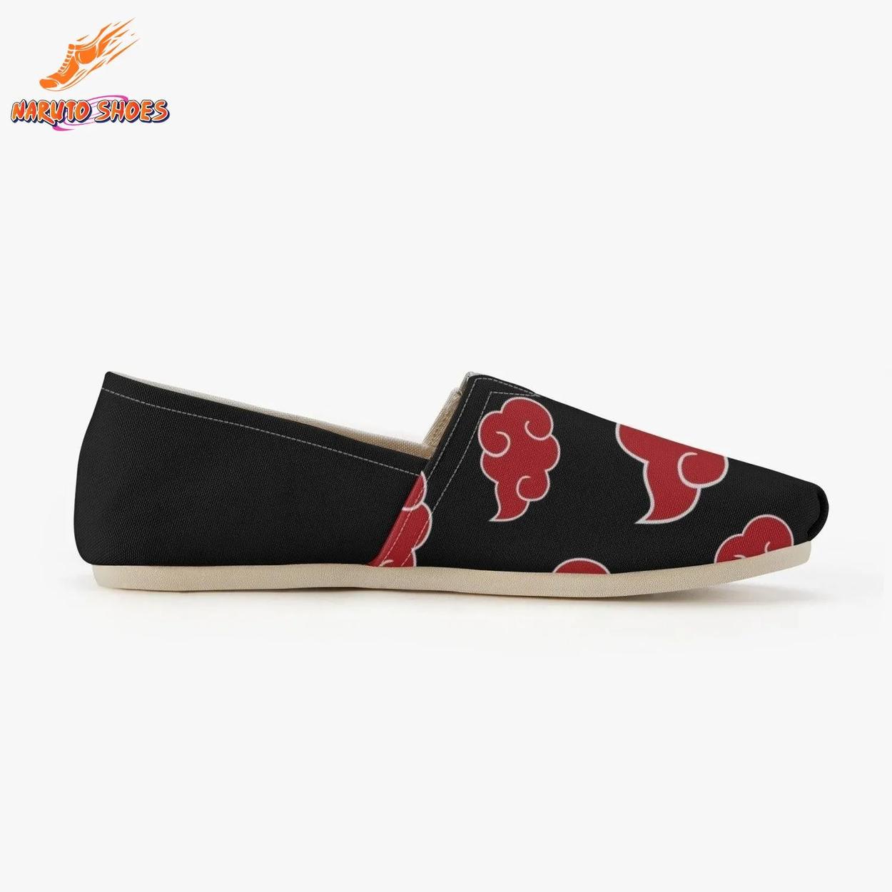 Akatsuki Red Cloud Tomu Canvas Shoes – Legendary Ninja Slip-On Style Akatsuki Red Cloud Tomu Canvas Shoes – Legendary Ninja Slip-On Style
