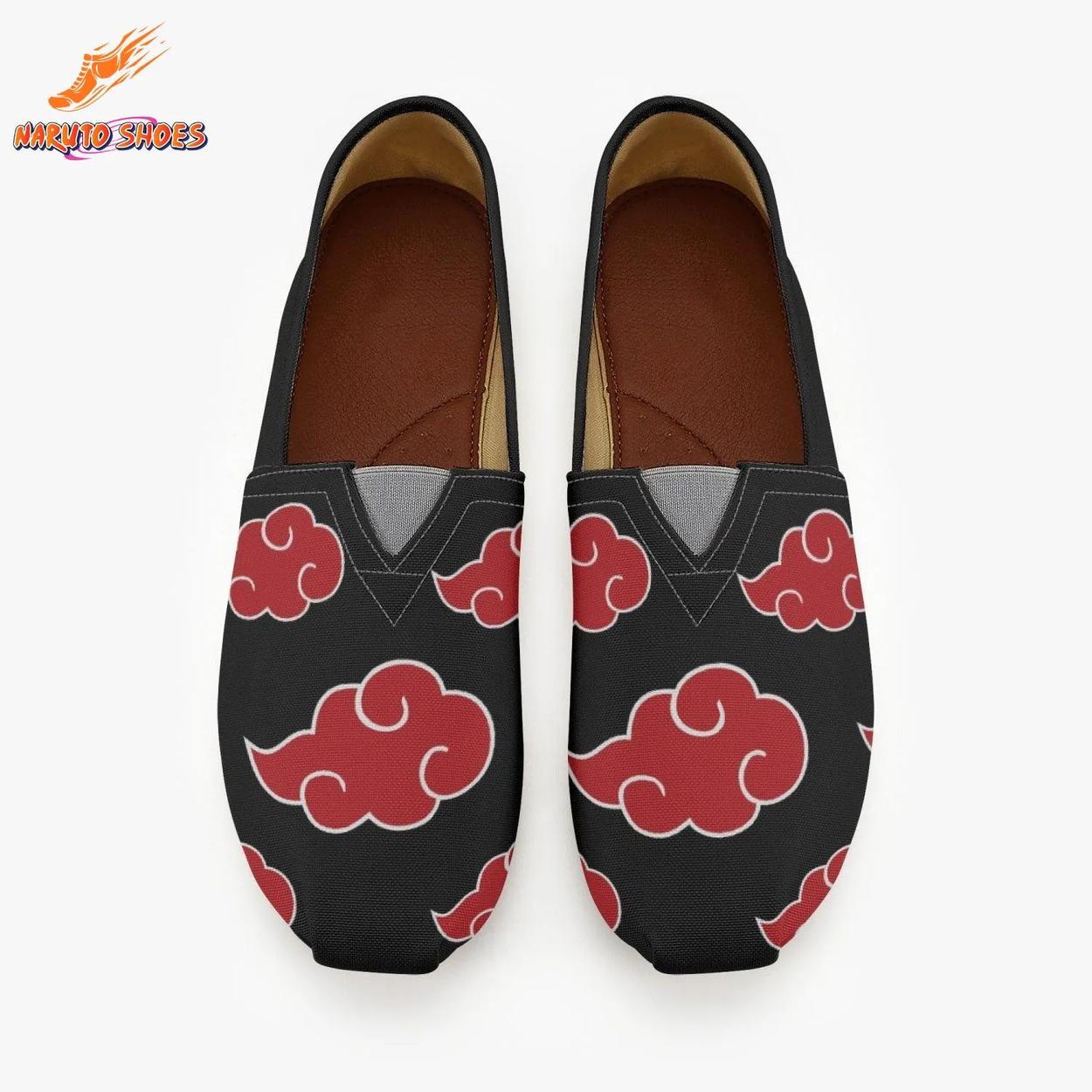 Akatsuki Red Cloud Tomu Canvas Shoes – Legendary Ninja Slip-On Style Akatsuki Red Cloud Tomu Canvas Shoes – Legendary Ninja Slip-On Style