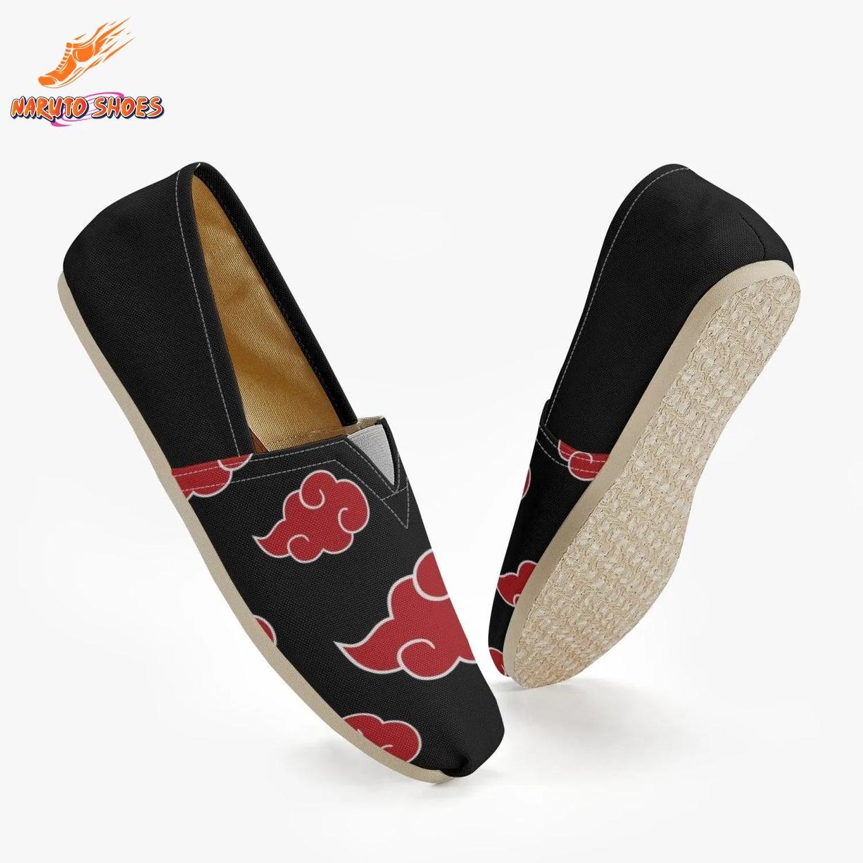 Akatsuki Red Cloud Tomu Canvas Shoes – Legendary Ninja Slip-On Style Akatsuki Red Cloud Tomu Canvas Shoes – Legendary Ninja Slip-On Style