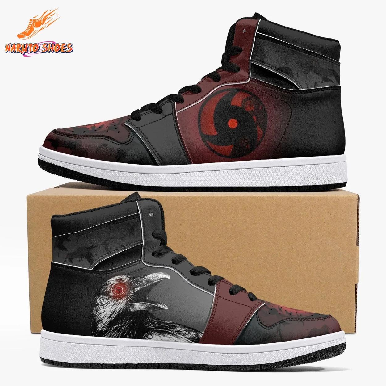 Sharingan Crow Itachi Jordans – Shadow Basketball Shoes Sharingan Crow Itachi Jordans – Shadow Basketball Shoes