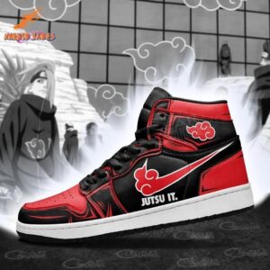 Red Black Jutsu Cloud High Top Akatsuki Shoes