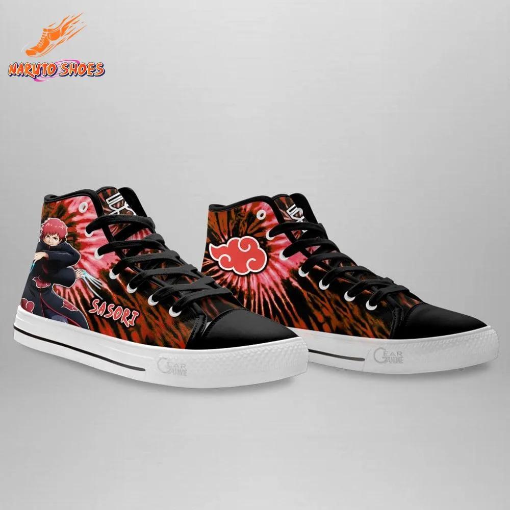 Red Black Akatsuki Cloud High Top Canvas Sasori Shoes Red Black Akatsuki Cloud High Top Canvas Sasori Shoes
