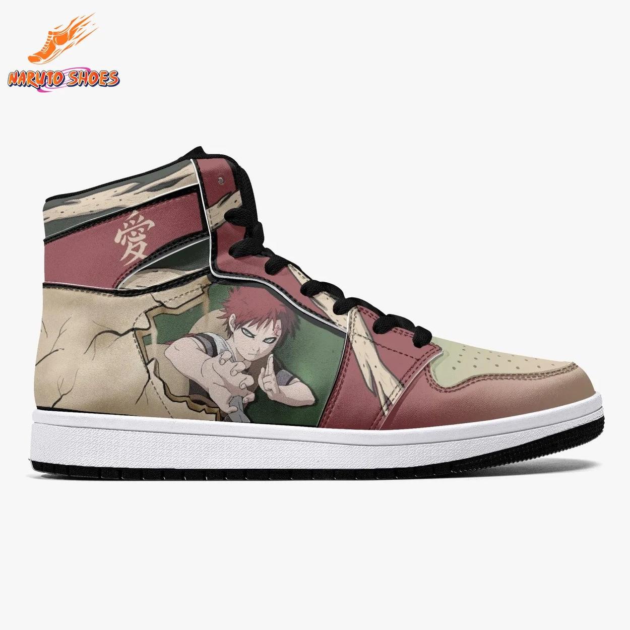 Red Tan Love Kanji Character High Top Gaara Shoes Red Tan Love Kanji Character High Top Gaara Shoes