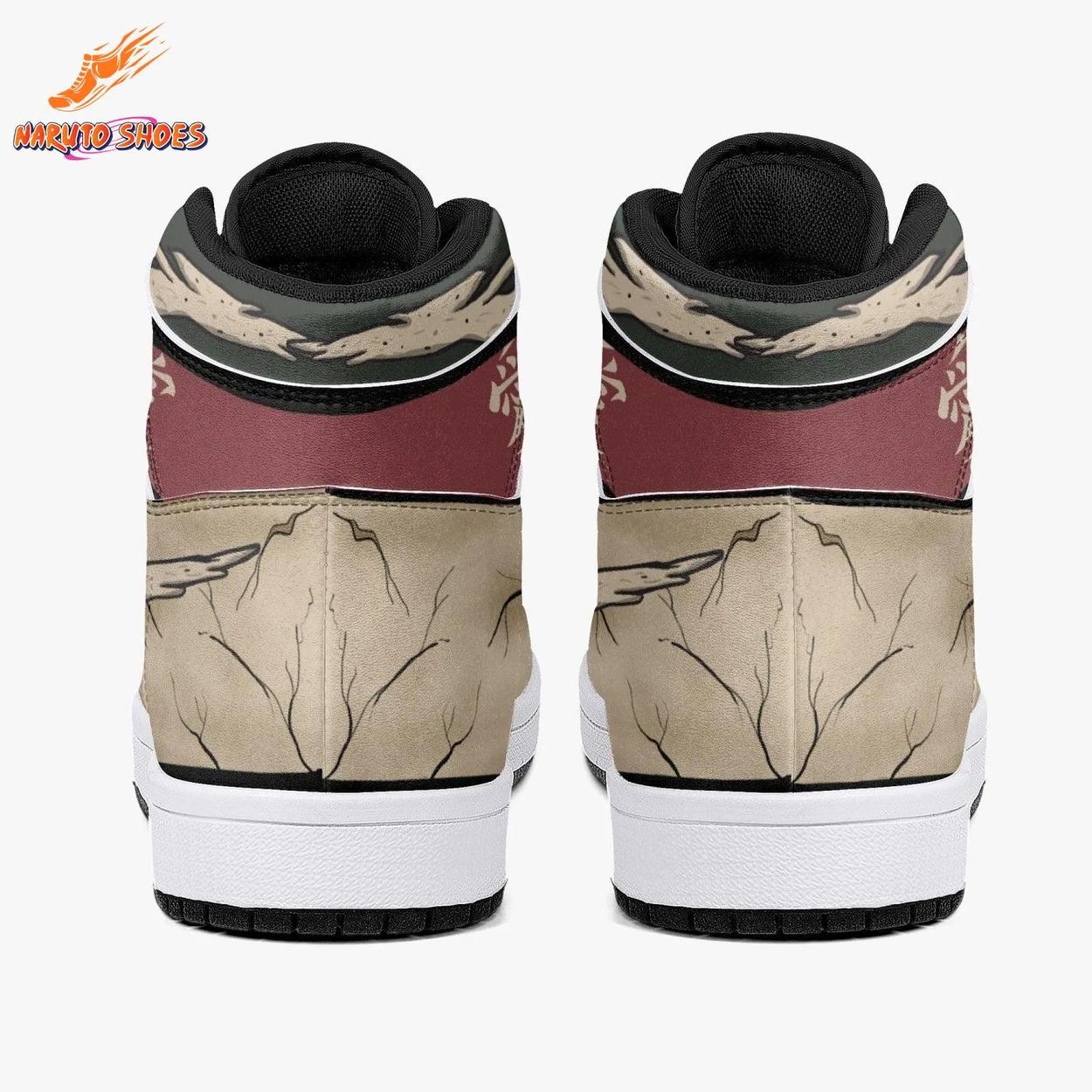 Red Tan Love Kanji Character High Top Gaara Shoes Red Tan Love Kanji Character High Top Gaara Shoes