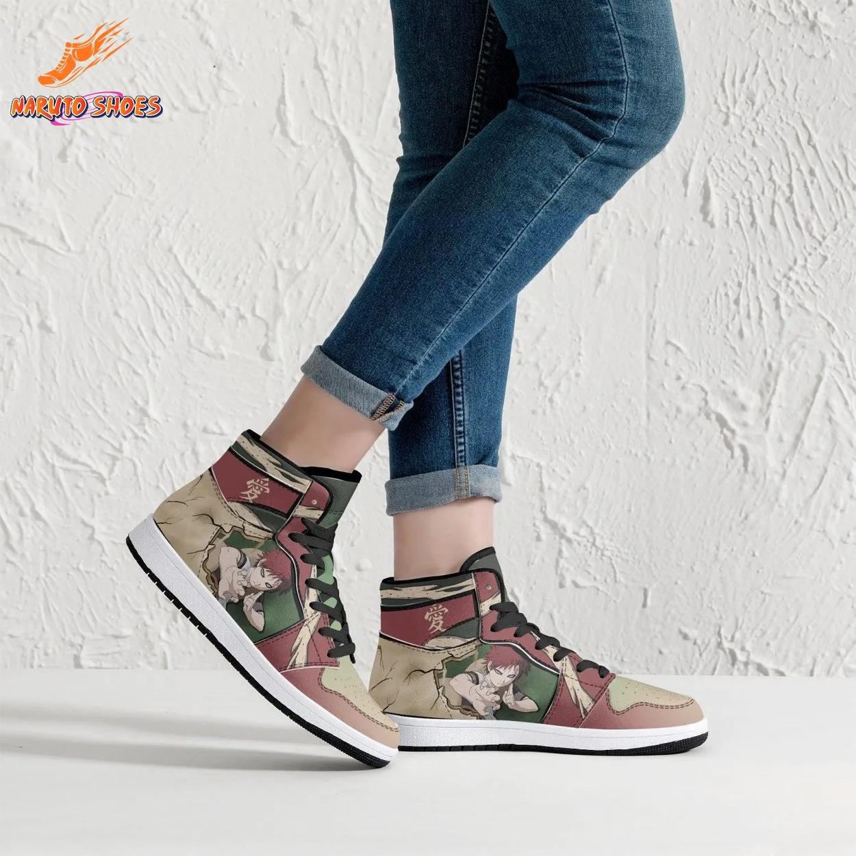 Red Tan Love Kanji Character High Top Gaara Shoes Red Tan Love Kanji Character High Top Gaara Shoes