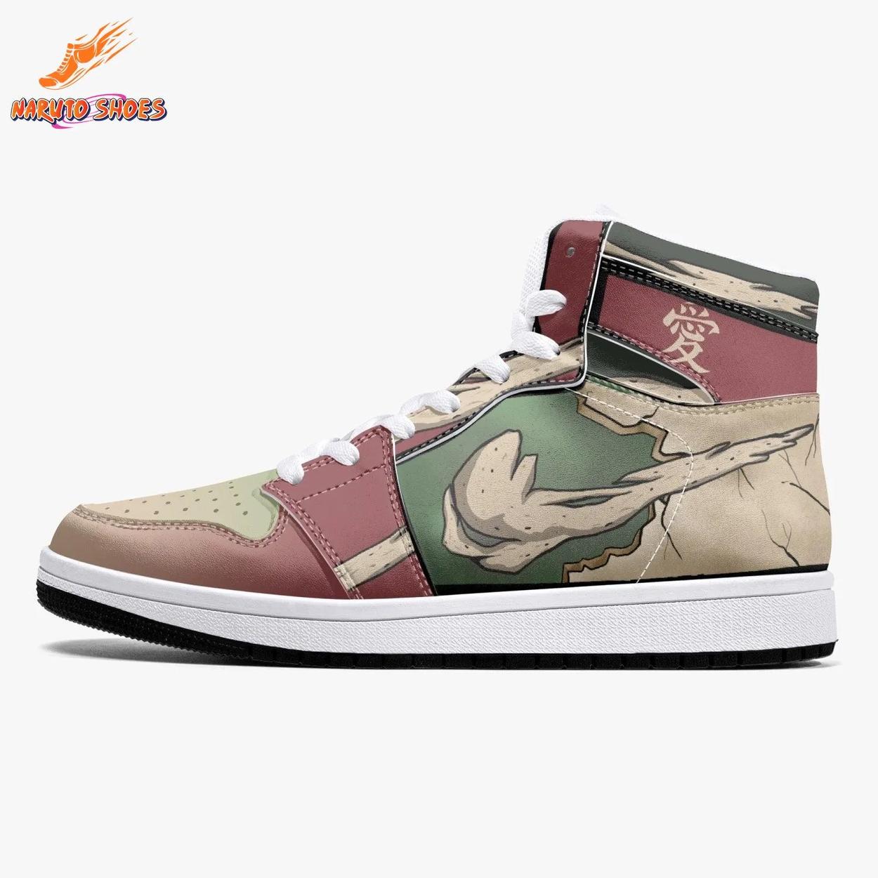 Red Tan Love Kanji Character High Top Gaara Shoes Red Tan Love Kanji Character High Top Gaara Shoes