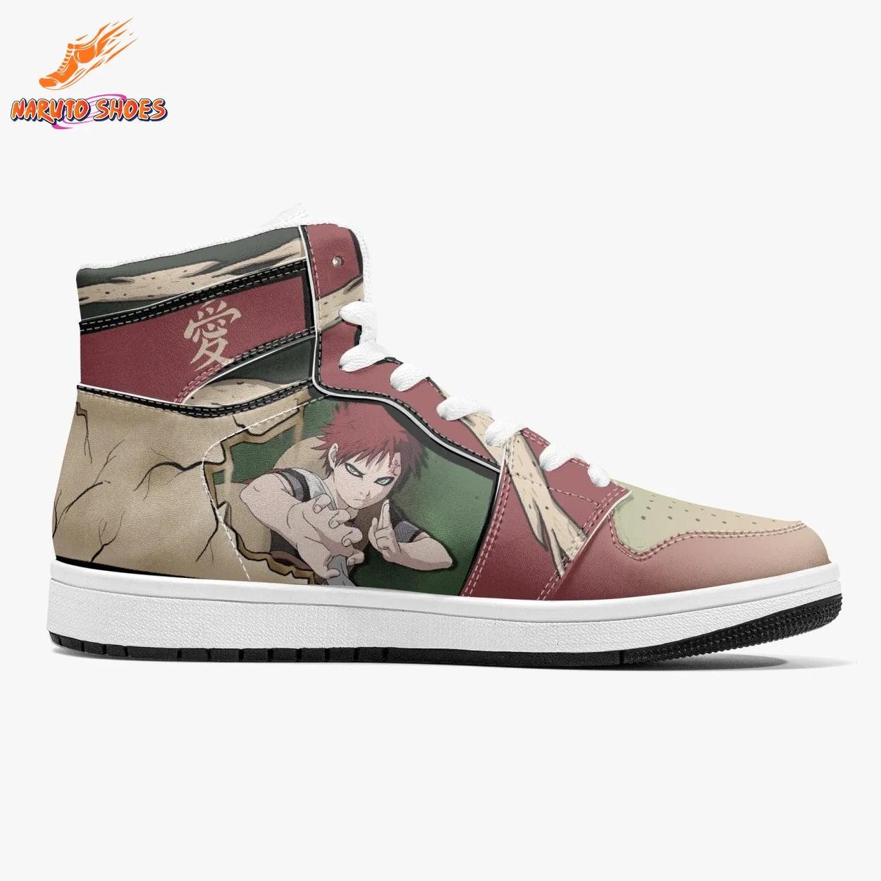 Red Tan Love Kanji Character High Top Gaara Shoes Red Tan Love Kanji Character High Top Gaara Shoes
