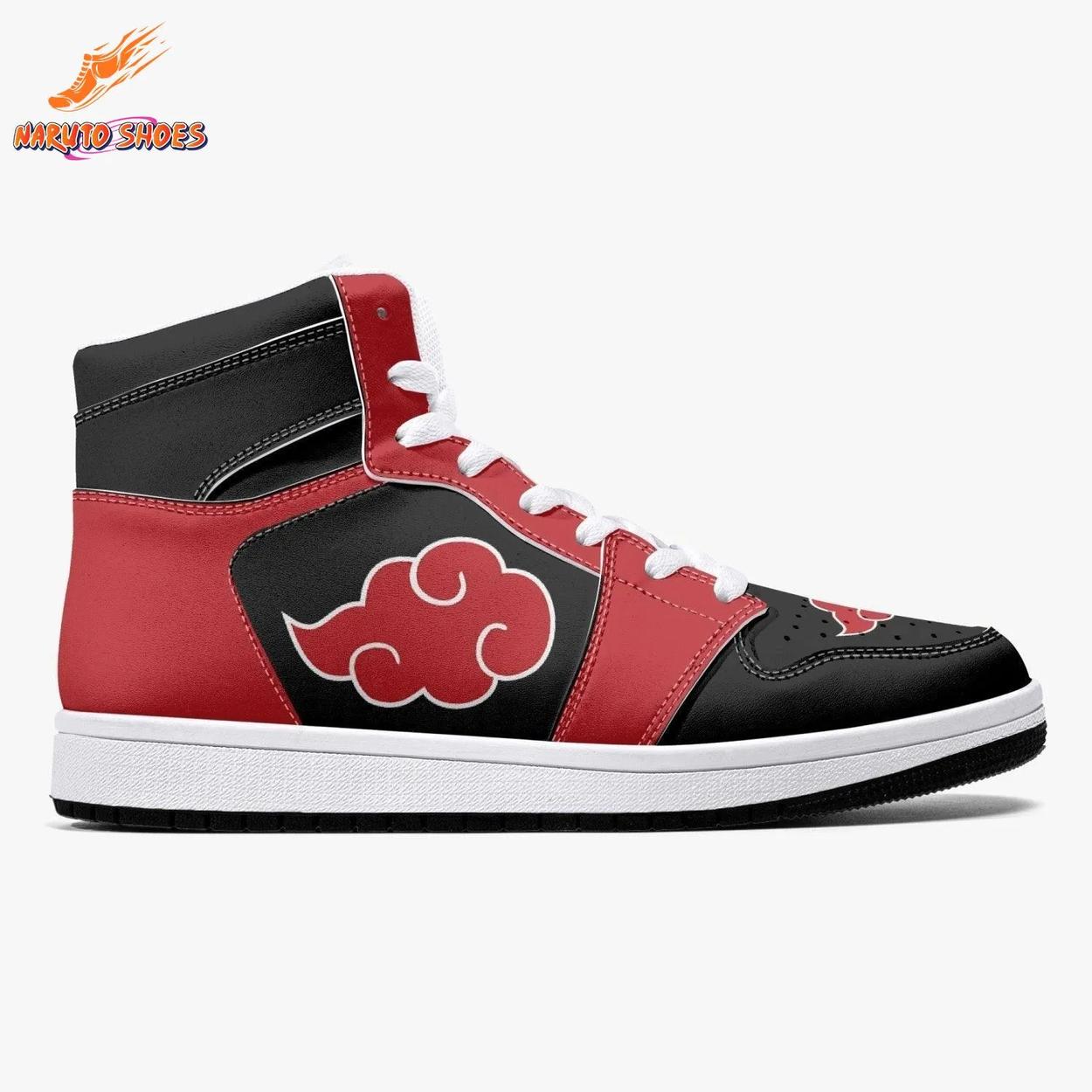 Red Black Cloud Logo High Top Akatsuki Shoes Red Black Cloud Logo High Top Akatsuki Shoes