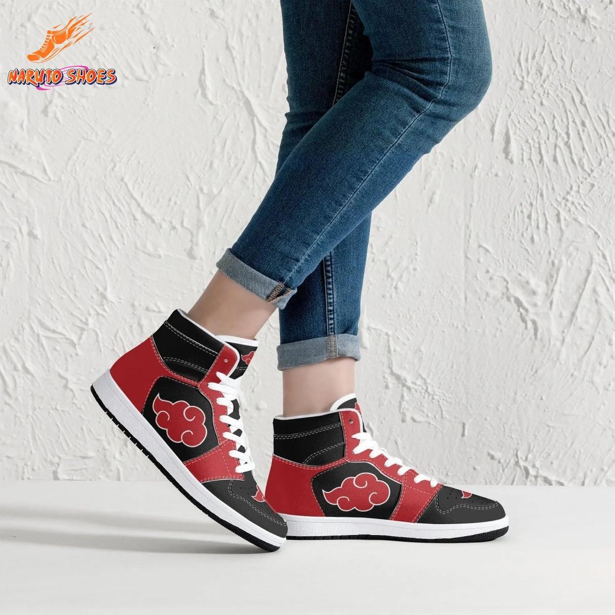 Red Black Cloud Logo High Top Akatsuki Shoes Red Black Cloud Logo High Top Akatsuki Shoes