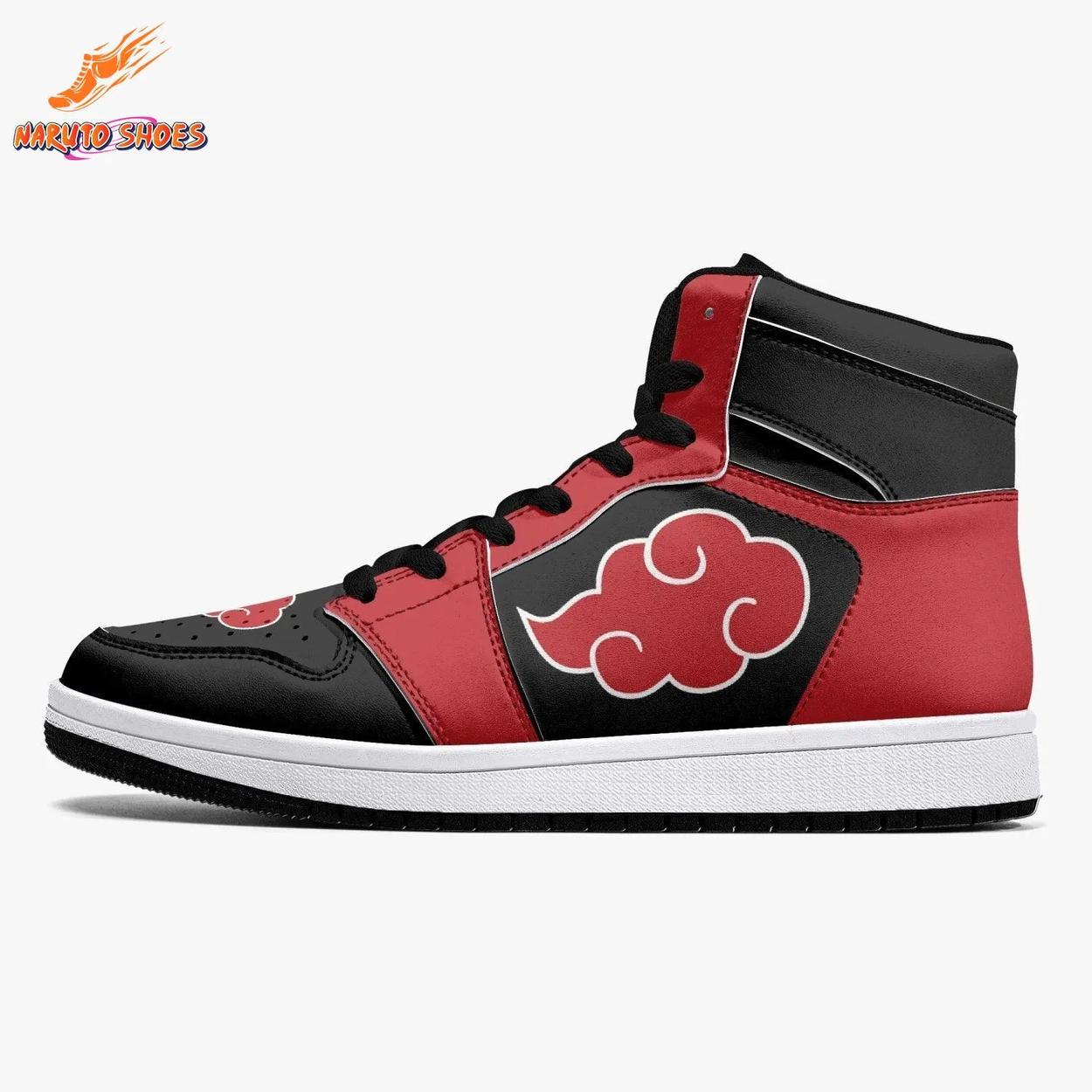Red Black Cloud Logo High Top Akatsuki Shoes Red Black Cloud Logo High Top Akatsuki Shoes