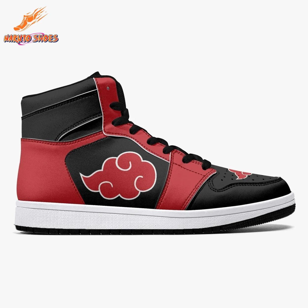 Red Black Cloud Logo High Top Akatsuki Shoes Red Black Cloud Logo High Top Akatsuki Shoes