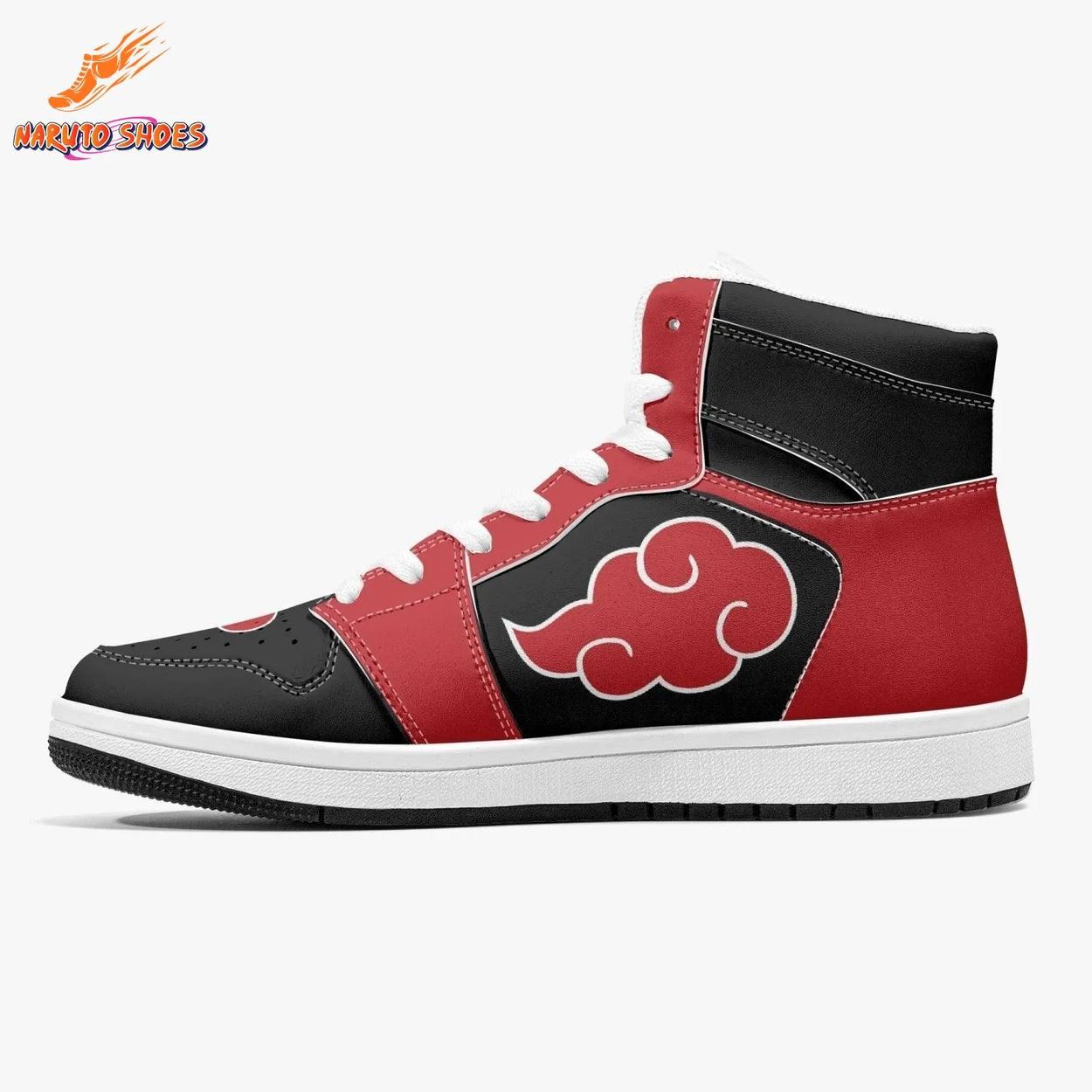 Red Black Cloud Logo High Top Akatsuki Shoes Red Black Cloud Logo High Top Akatsuki Shoes