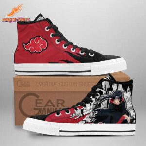 Itachi Akatsuki Manga High Top Canvas Shoes Genjutsu Edition