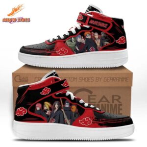 Red Cloud Akatsuki AF1 High Top Shoes for Anime Streetwear Fans
