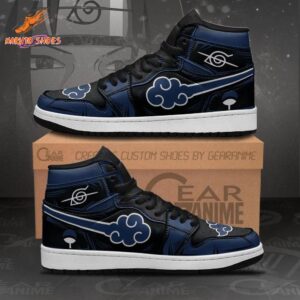 Akatsuki Blue Cloud JD Shoes with Navy Black Shinobi Artwork