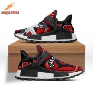 Akatsuki Shisui NMD Shoes with Red Cloud Design for Anime Streetwear Fans