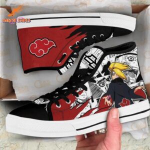 Silent Deidara High Top Canvas Shoes Anime Streetwear 1