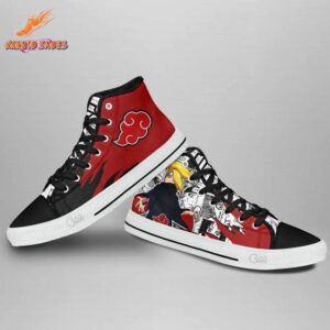 Silent Deidara High Top Canvas Shoes Anime Streetwear 3