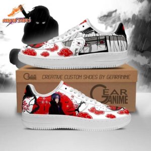 Silent Red Moon Genjutsu Itachi AF1 Shoes – Sharingan Manga Art