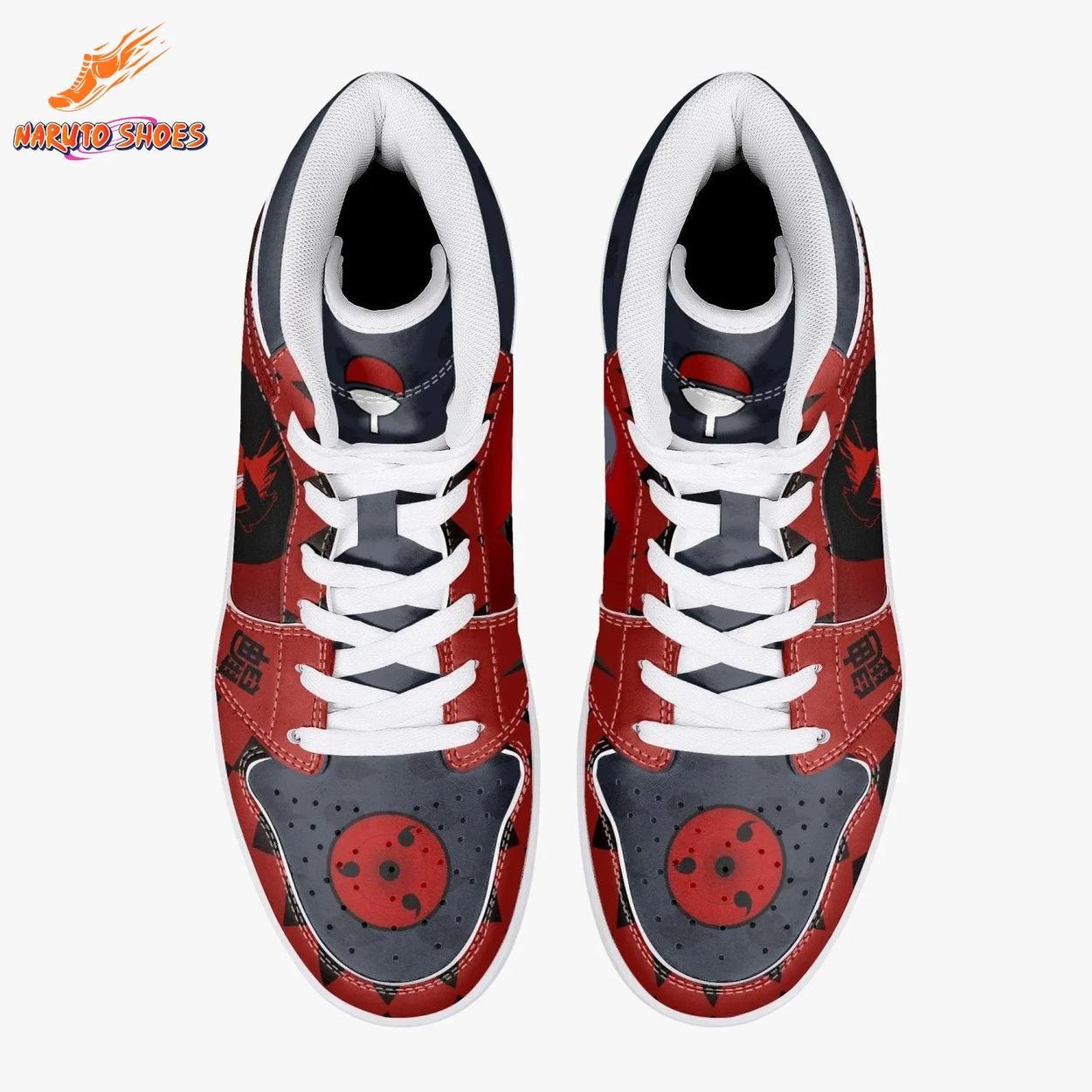 Crow Genjutsu Itachi Jordans – Red Moon High-Tops for Anime Conventions Crow Genjutsu Itachi Jordans – Red Moon High-Tops for Anime Conventions