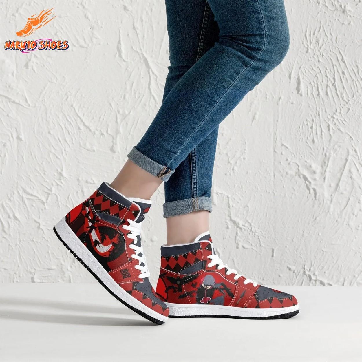 Crow Genjutsu Itachi Jordans – Red Moon High-Tops for Anime Conventions Crow Genjutsu Itachi Jordans – Red Moon High-Tops for Anime Conventions
