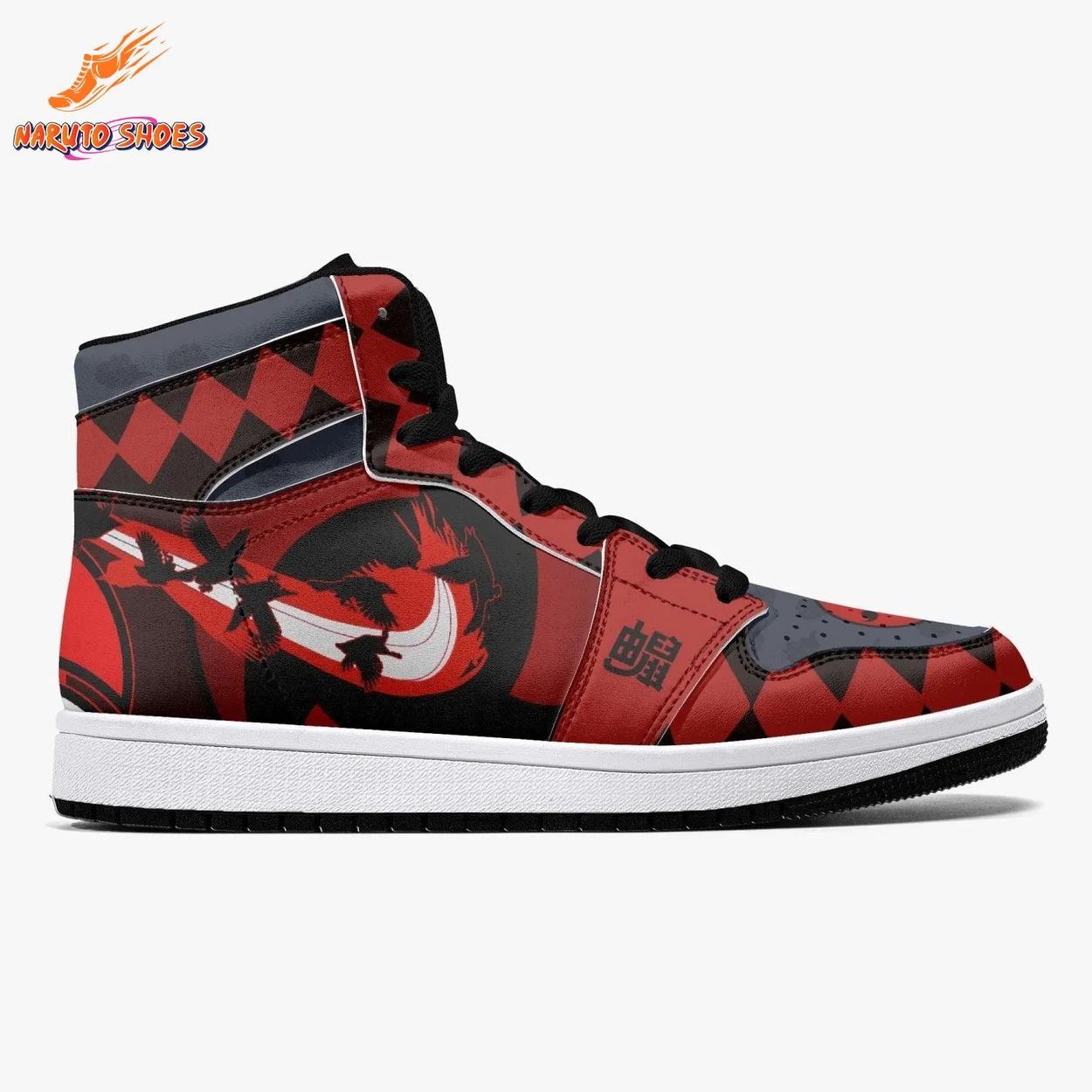 Crow Genjutsu Itachi Jordans – Red Moon High-Tops for Anime Conventions Crow Genjutsu Itachi Jordans – Red Moon High-Tops for Anime Conventions