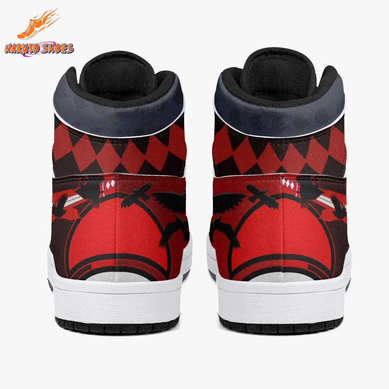 Crow Genjutsu Itachi Jordans – Red Moon High-Tops for Anime Conventions Crow Genjutsu Itachi Jordans – Red Moon High-Tops for Anime Conventions