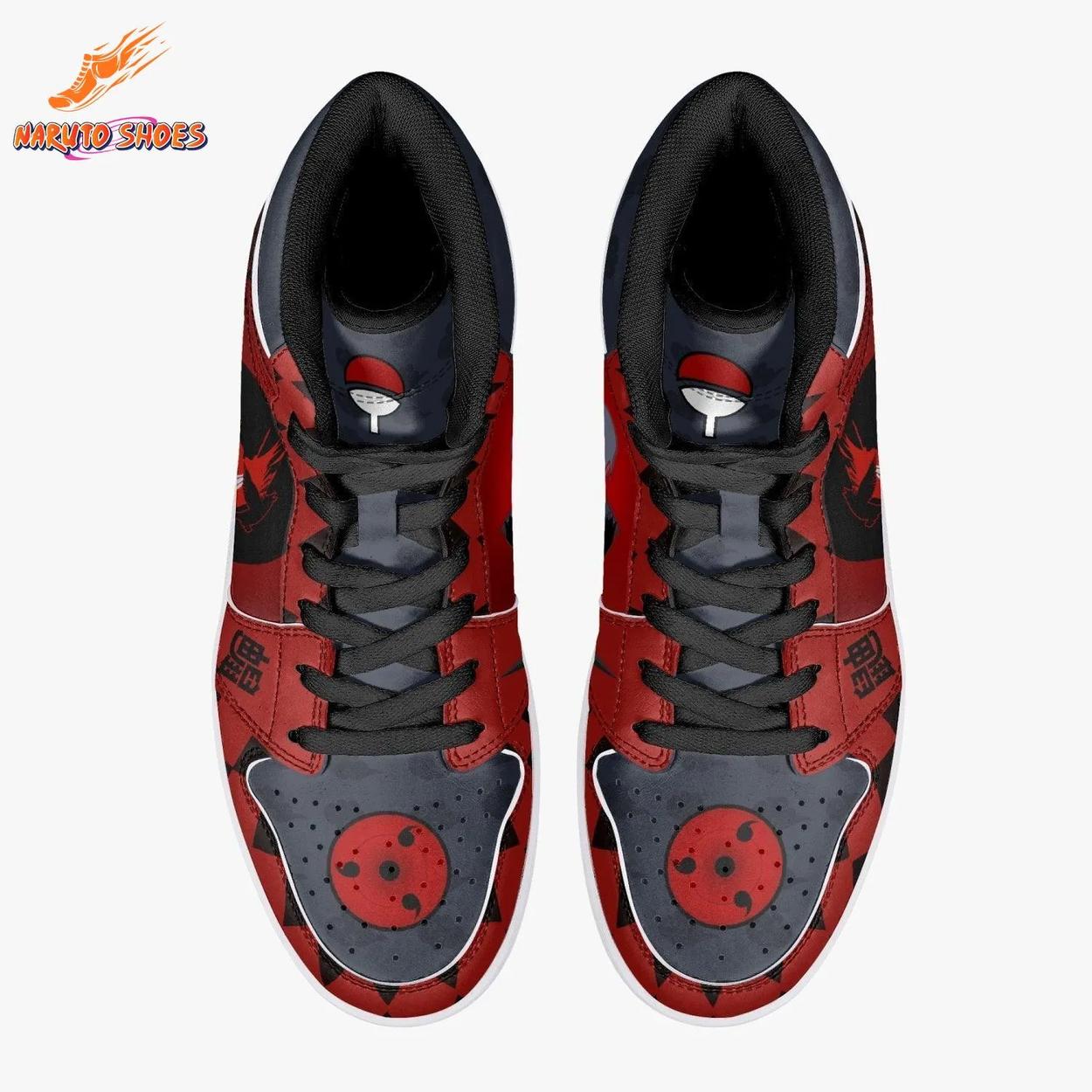 Crow Genjutsu Itachi Jordans – Red Moon High-Tops for Anime Conventions Crow Genjutsu Itachi Jordans – Red Moon High-Tops for Anime Conventions