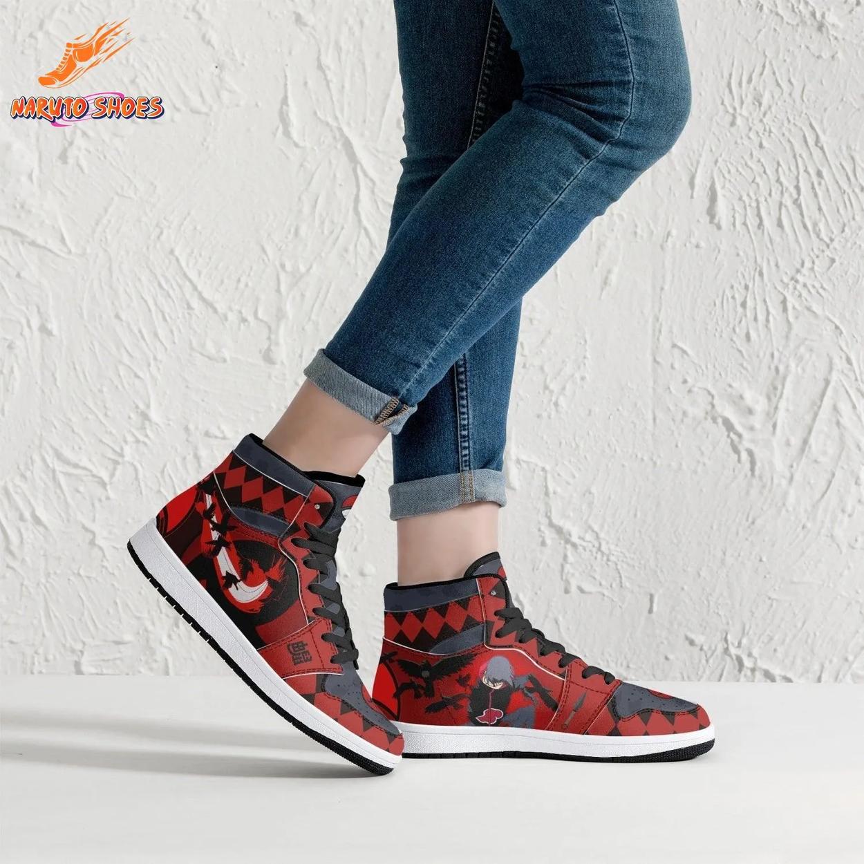 Crow Genjutsu Itachi Jordans – Red Moon High-Tops for Anime Conventions Crow Genjutsu Itachi Jordans – Red Moon High-Tops for Anime Conventions
