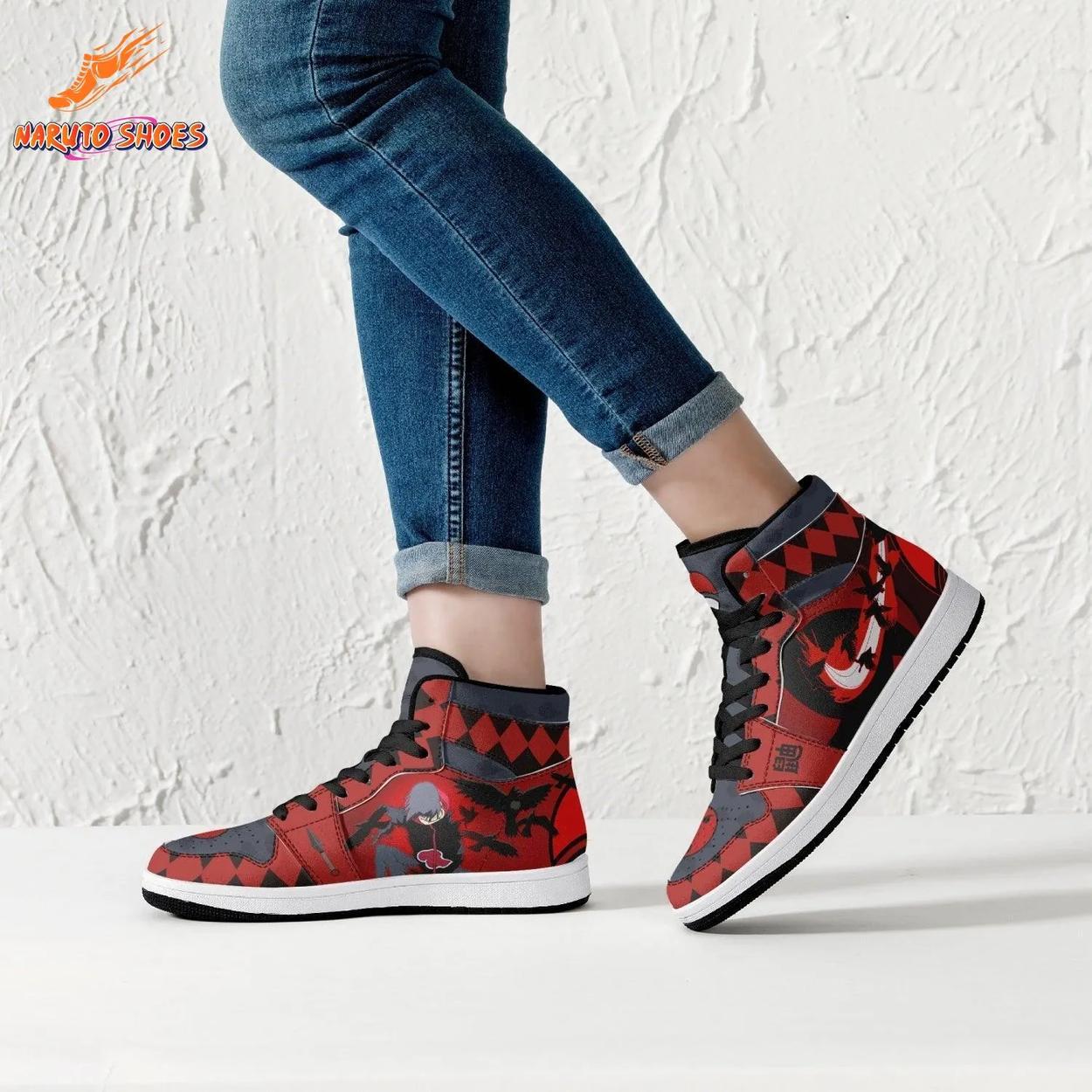 Crow Genjutsu Itachi Jordans – Red Moon High-Tops for Anime Conventions Crow Genjutsu Itachi Jordans – Red Moon High-Tops for Anime Conventions