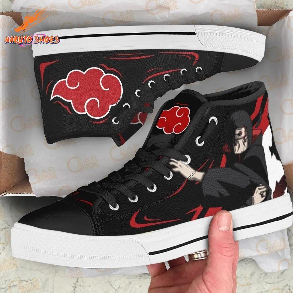 Akatsuki Cloud Itachi High Top Canvas Shoes for Anime Fans Akatsuki Cloud Itachi High Top Canvas Shoes for Anime Fans