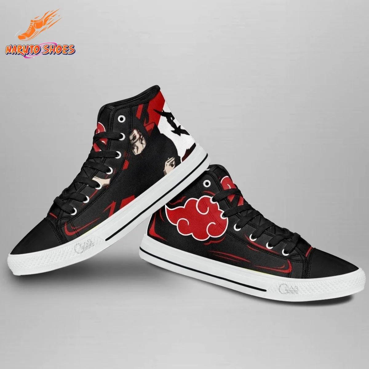 Akatsuki Cloud Itachi High Top Canvas Shoes for Anime Fans Akatsuki Cloud Itachi High Top Canvas Shoes for Anime Fans