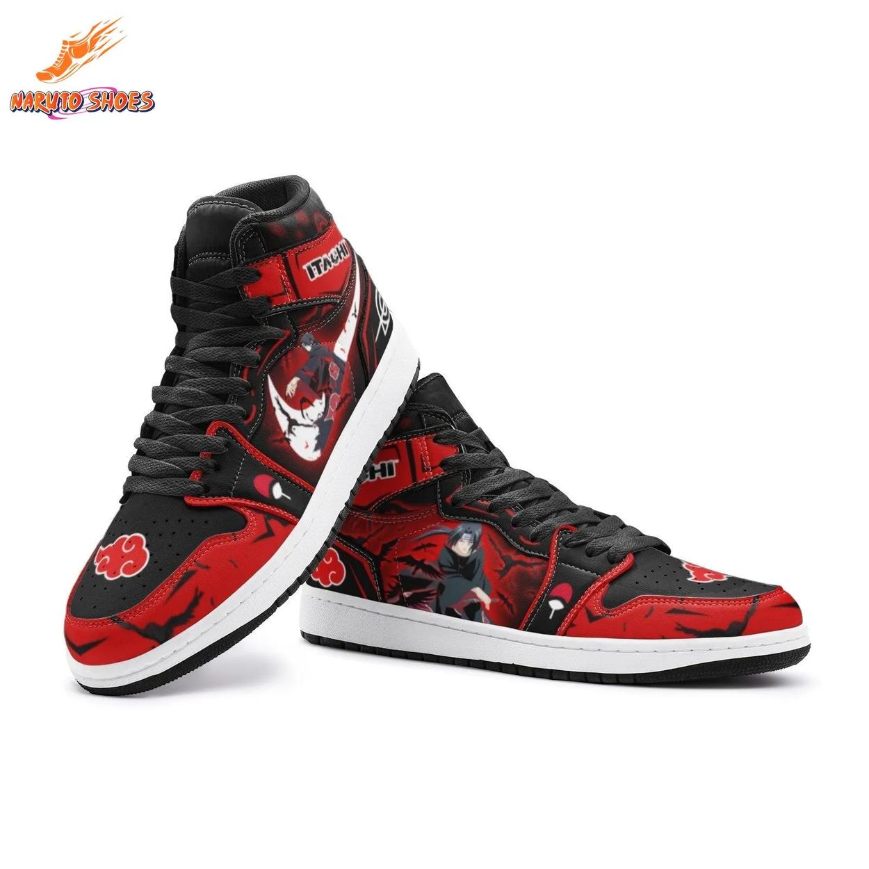 Uchiha Itachi Akatsuki JD Shoes in Red Black Anime Style Uchiha Itachi Akatsuki JD Shoes in Red Black Anime Style