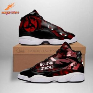 Itachi Sharingan JD Shoes Red Black Uchiha Anime Artwork