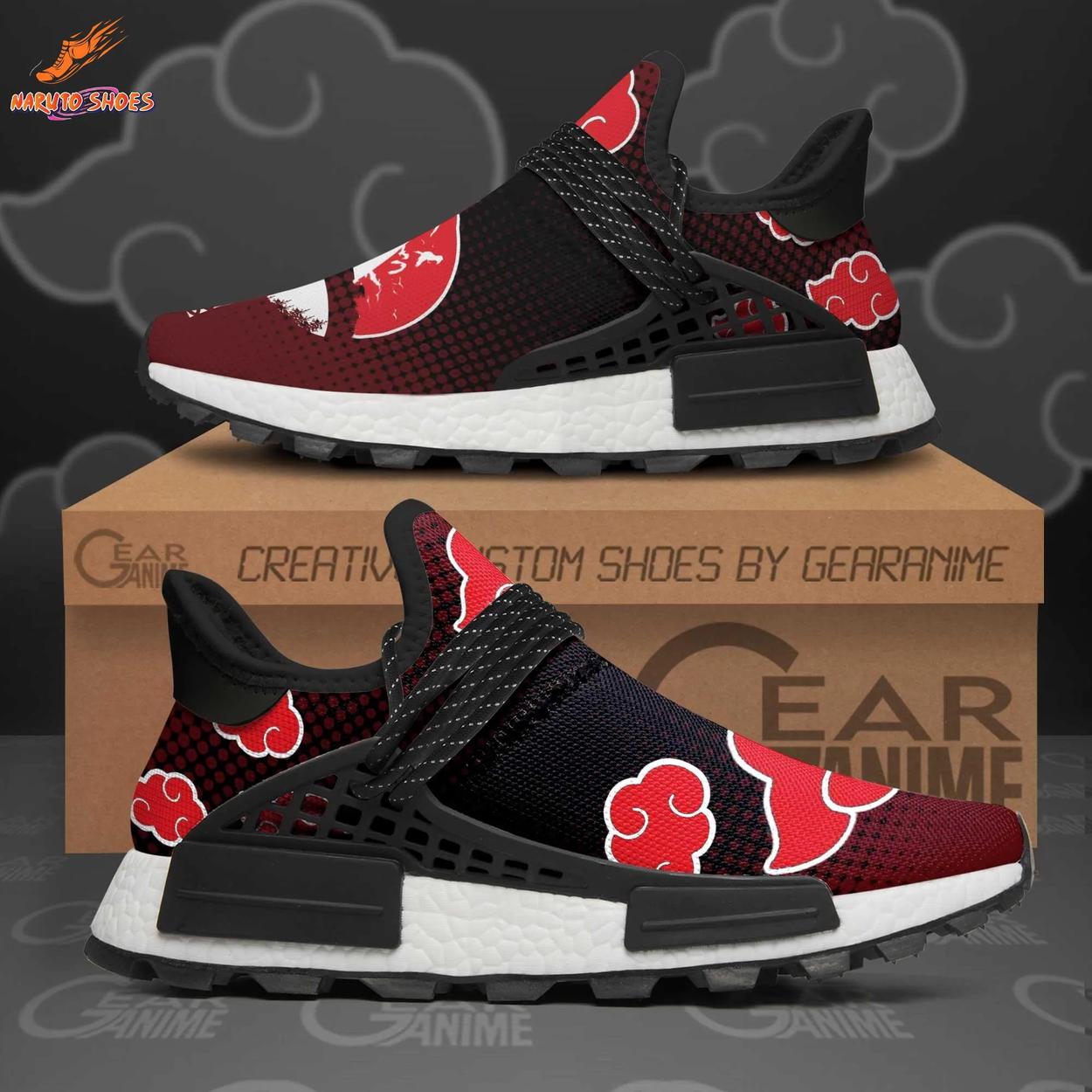 Akatsuki Cloud Itachi NMD Shoes for Anime Streetwear Fans Akatsuki Cloud Itachi NMD Shoes for Anime Streetwear Fans
