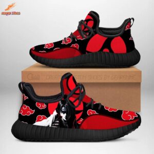 Akatsuki Cloud Itachi Sneakers with Sharingan Design for Anime Fans