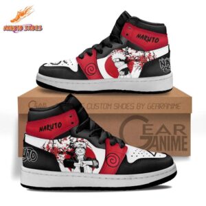 Red Black Manga Uzumaki Naruto Shoes with Anime Character Artwork