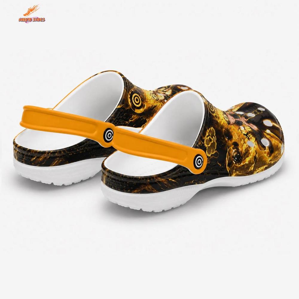 Six Paths Kurama Chakra Naruto Crocs – Golden Anime Clogs for Conventions Six Paths Kurama Chakra Naruto Crocs – Golden Anime Clogs for Conventions